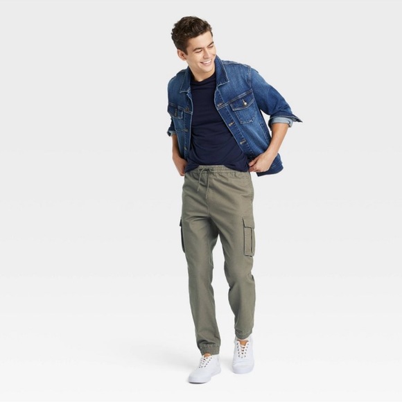 Target Mens Green Twill Joggers 